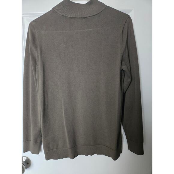 Calvin Klein Long Sleeve Women's Medium Olive Green Shirt - Picture 2 of 7